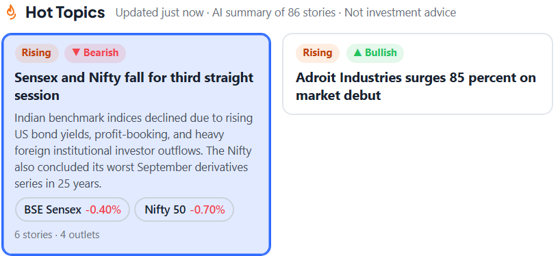 Hot Topics: the five stories moving markets now, one opened with why it matters